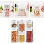 6pcs Food seal storage jar Sauce Dried fruit container Sealing canister Plastic Cereal Keeper Food Storage Container Set BPA Free Clear White Lids Liquid Free Clear 0.5-1.2L USA