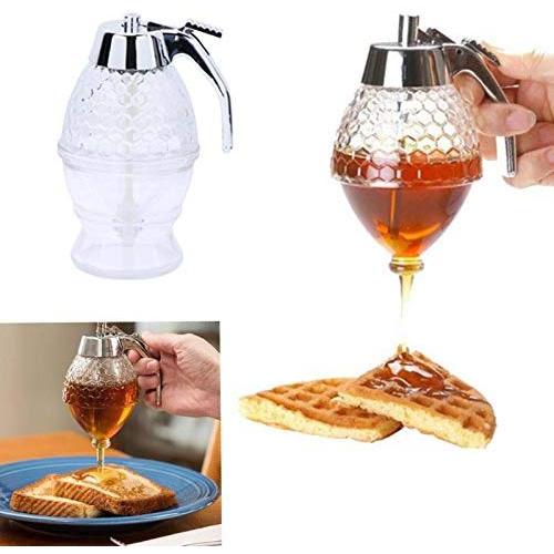 Acrylic Clear Juice Honey Dispenser Container Kettle Storage Syrup Spice Bee Bottle Honey Jars Kitchen Tools Kangkang