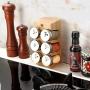 Seasoning Storage Box Storage Rack Household Space Ash Imported Solid Wood Seasoning Jar Seasoning Box Salt Tank Condiment bottles (Color : 6pcs)