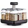 DYFYMX sugar bowl with lid Spice jar, glass jar, jar with lid, spice storage box, glass storage jar oil container for kitchen