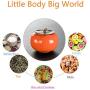 Ceramic Ashtray,Persimmon Decorative Boxes Kaki Food Bins Canisters Portable Tea Cans Jewelry Box Candy Storage Organization Sets Cookie Jars Canisters 60g Mini Gift Xmas (double)
