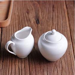 Lecent@ Traditional Ceramic Cruet Salt &Pepper Shaker Sugar Pot Milk Pot Cup Set2pcs