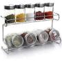 Glass Storage Containers - Cooking Seasoning Bottle Stand Spice Jars Kitchen Storage Rack Gravy Boats Food Container Kitchen Tools Saving Space Accessories