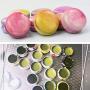 Healthcom 12 Pcs Tinplate Empty Tins Colorful Macarons Candy Box DIY Candle Tin Jars Empty Round Tin Cans Travel Storage Jars Cosmetic Sample Containers for Spice Candies Gifts