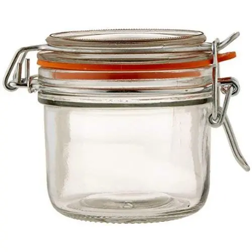 Bocal Miniature Anchor Hocking avec Couvercle à Attache Hermes, 200 ml, Jeu de 12 Bocal Miniature Anchor Hocking avec Couvercle à Attache Hermes, 200 ml, Jeu de 12