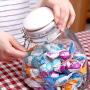 Lucky lu Glass with slanted mouth Airtight Canister with Lids Food Storage Jar with Clear Preserving Seal Wire Clip Fastening for Kitchen Canning Cereal,Pasta,Sugar,Beans,Spice (Small)