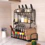 Kitchen Storage,2-Tier Spice Rack- Kitchen Countertop Spice Rack, Spice Jar Organizer Bracket, 3-layer Storage Shelf For Condiments/oil Bottles/grain Jars for Spice Jar, Can, Bottle and more Cutlery R