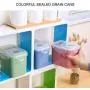 Volwco Airtight Cereal Storage Containers- Plastic Clamshell Food Storage Containers with Lids,BPA Free,Multifunction Storage Jar for Cereal/Snacks/Flour Volwco Airtight Cereal Storage Containers- Plastic Clamshell Food Storage Containers with Lids,BPA Free,Multifunction Storage Jar for Cereal/Snacks/Flour