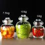 MFWFR Kimchi jar, Glass Thick Sauerkraut Pickles Jars Home Water Seal Extra Large Sichuan Pickles Jars Pickles,M1
