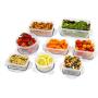 1790 Plastic Food Containers with Lids - 16 Piece, BPA Free, Locking Lids, Dishwasher Safe Freezer Safe, Airtight - Ideal for Home, Kitchen, Storage & Organization