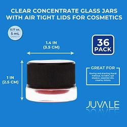 Clear Concentrate Glass Jars with Air Tight Lids for Cosmetics (36 Pack)