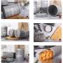 Cwg 3Pcs/Set Tea Sugar and Coffee Airtight Storage Canister Jars with Lids-grey