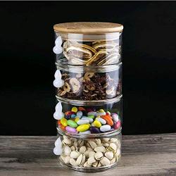Luxury clear glass food storage jar candy cookie bean sealed container (3, 17.2)