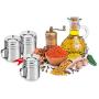 JUSTDOLIFE Seasoning Bottle Set Fashion Rotatable Seasoning Shaker Stainless Steel Spice Bottle with Handle