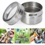 LinzGTC - Gewürz- und Pfefferspender - 12er Set Klarer Deckel Edelstahl Spice Tin Jar Sauce Storage Container Jars Condiment - Shakers Stainless Houseen Jar Kitchen Box Spice Set Box Container Box