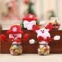 Liouhuble Christmas Candy Storage Can Decor For Home Gift Biscuit Food Storage Jar (Snowman)