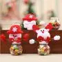 Lotusblütenweihnachts-Süßigkeitenbehälter – Klare Kunststoff-Süßigkeitenflasche Weihnachtsgeschenkhalter Xmas-Dekor Party-Dekor Behälter Geschenk (B)