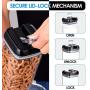 ME.FAN Airtight Food Storage Containers [4-Piece Set] Durable Seal Pot- Cereal Storage Containers - 24 Chalkboard Label - Kitchen Cabinet Organization - BPA Free - Clear Plastic with Black Lid
