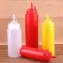 Essig- und Gewürz-Behälter – Pen Food – 8/12/16/24oz Squeezable Kunststoff-Ketchup- und Senf-Flaschen, mehrgrößige Essig- und Öl-Aufbewahrungsvorrichtungen