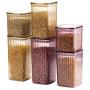 Kitchen Food Storage Jar Airtight Food Storage Kitchen Glass Jar Moisture-Proof Home Multi-Purpose Jam Bottle Cruet Matte Plastic Sealed Can Storage Box, (Color : Small Purple)