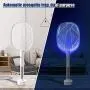 GLOUE 2 in 1 Bug Zapper, Electric Fly Swatter Mosquitoes Killing without Waving Hands, Fly Zapper Indoor Mosquito Swatter Suitable for Home and Outdoor, 3000 Volts & USB Charger