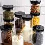 Glass Sealed Jars, Kitchen Household Grain Storage Tanks, Storage Spices/Flower Tea/Oatmeal/Coffee Beans