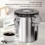 Coffee Canister Stainless Steel Coffee Canister Airtight With Scoop Large Coffee Canister Sets For The Kitchen (1 Lb) GYJ