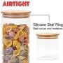 EZOWare Airtight Glass Food Storage Jars Canister/Kitchen Container Set with Natural Bamboo Lids - Set of 5 EZOWare Airtight Glass Food Storage Jars Canister/Kitchen Container Set with Natural Bamboo Lids - Set of 5
