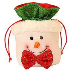 m?kvfa Christmas Candy Party Gift Bag Decorations Xmas Storage Packing Wrapper Pouch Supplies Christmas Gift Wrapping Bags Holiday Favor (Snowman)