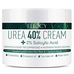 Ellocy Urea 40% Foot Cream Plus Salicylic Acid 4.2 Oz, Best Callus Remover - Moisturizes and Rehydrates Feet, Knees & Elbows - For Thick, Cracked, Rough, Dead & Dry Skin