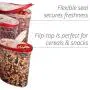Contenant de Rangement pour Céréales/Snacks Rubbermaid 1,5 Gal (3 paquets), Rouge, 1,5 Gallons
