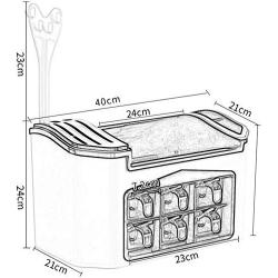 YJYLJ Condiment Box, Household Storage Rack Seasoning Bottle Seasoning Jar Household Condiment Storage Box Kitchen Utensils Home Rack 40 47 21cm