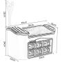 Boîte de rangement pour condiments, étagère de rangement pour épices et ustensiles de cuisine, 40x47x21cm Boîte de rangement pour condiments, étagère de rangement pour épices et ustensiles de cuisine, 40x47x21cm