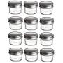 PremiumVials 12 pcs, 4 oz Mason Glass Jars with Silver Lids