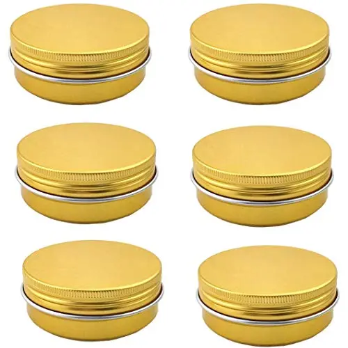 Bouteilles de Récipients en Aluminium Rond Doré, 6 Pièces (60ml/ 2oz.), Récipients Opaque pour Crèmes, Pommades, Pots, Contenants de Voyage, Outil de Beauté Bouteilles de Récipients en Aluminium Rond Doré, 6 Pièces (60ml/ 2oz.), Récipients Opaque pour Crèmes, Pommades, Pots, Contenants de Voyage, Outil de Beauté