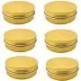 Bouteilles de Récipients en Aluminium Rond Doré, 6 Pièces (60ml/ 2oz.), Récipients Opaque pour Crèmes, Pommades, Pots, Contenants de Voyage, Outil de Beauté Bouteilles de Récipients en Aluminium Rond Doré, 6 Pièces (60ml/ 2oz.), Récipients Opaque pour Crèmes, Pommades, Pots, Contenants de Voyage, Outil de Beauté