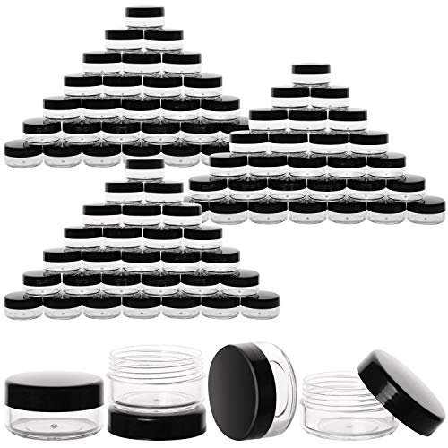 100 Pieces TSA Approved Cream Jars 10g Leak Proof Travel Toiletries Containers for Cream and Lotion