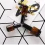5 STÜCKE 15ML/0.5 OZ Wiederbefüllbare Leere Runde Braune Glas Nagelpolierflaschen mit Schwarzer Kappe und Pinsel Nagellack-Vials Lagerbehälter