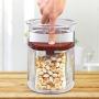 Tree House Sealed Milk Powder can, Clear Food canisters Plastic Storage Jars Square Box Pack of 3-G 1100mlx3