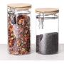 6 Size Snap-on Glass Storage Tanks Groceries Borosilicate Sealed Cans Jar Storage Bottle Tank of Glutinous Honey Food Sealed Cans Milk Powder Fruit Kitchen Supplies Food Storage Tank 450ml To 1200ml