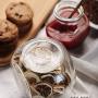 Tree House Food Storage Canisters with Visible Lids, Round Glass Sealed jar for Kitchens Dining-F 650mlx2
