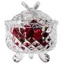 YL LY Creative European Crystal Glass Sugar Cans Coffee Candy Jar Sugar Cylinder Cotton Swab Storage Glass With Lid