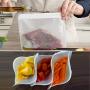 Teemojiang Reusable Snack Bags 6 Pack Leak Proof Freezer Bag Extra Thick Storage Bags Easy Seal Ziplock Sandwich Bags for Kid Lunch Dry Snacks Cereal, Nuts, Chips, Etc Smaller Fruits Veggies