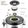 KINCREA Coffee Canister, Airtight Coffee Container with Scoop, CO2 Vent Valve and Date Tracker Wheel,Large Stainless Steel Container Keep Beans and Ground Coffee Fresh Longer KINCREA Coffee Canister, Airtight Coffee Container with Scoop, CO2 Vent Valve and Date Tracker Wheel,Large Stainless Steel Container Keep Beans and Ground Coffee Fresh Longer