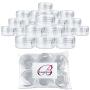 (Quantity: 24 Pieces) Beauticom 15G/15ML (0.5oz) Round Clear Jars with Screw Cap Lid for Lotion, Creams, Toners, Lip Balms, Makeup Samples - BPA Free