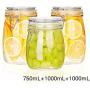 HIZLJJ 3 Pcs Sealed Glass Storage Tank Glass Food Storage Canisters Jars with Tight Lids for Kitchen or Bathroom Food,cookie,cracker, Storage Containers