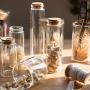 Kitchen Storage Containers with Cork Lids Kitchen Organization Glass Storage Jar (L)