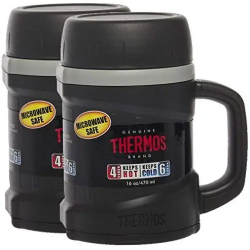Thermos (2 Pack) 16oz Hot & Cold Vacuum Insulated Microwaveable Food Jars Travel Storage Containers Thermos (2 Pack) 16oz Hot & Cold Vacuum Insulated Microwaveable Food Jars Travel Storage Containers