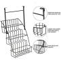 Yosoo Cabinet Spice Rack, Large capacity Coated Iron Wire 3-Tier Elevated Spice Jars Bottles Rack Kitchen Home Storage Shelf Organizer Black
