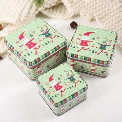 3pcs/set Christmas Biscuits Coin Candy Storage Box Container Case Jewelry Headphones Organizer Tin Sealed Jar (1)